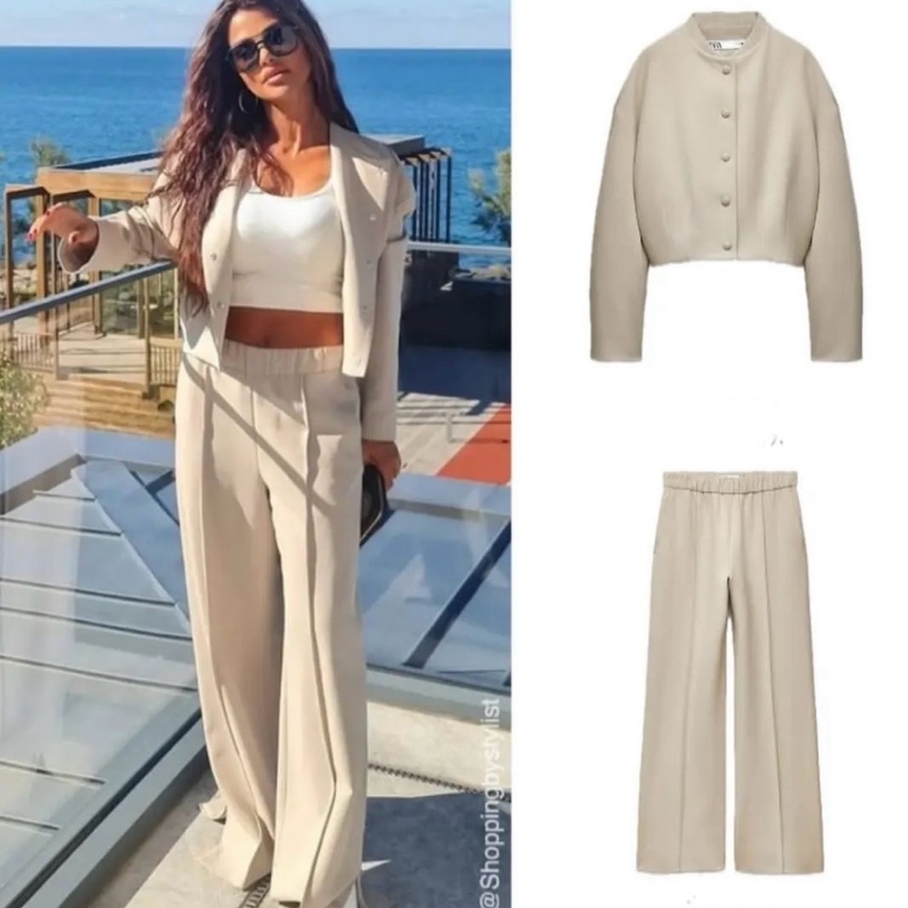 Zara 2-Piece Bomber and Pants Set